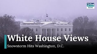 Heavy Snowfall Blankets Washington, D.C. | Snowy Views of the White House | DRM News | AL1I