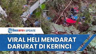 Beredar Video Helikopter Rombongan Kapolda Jambi di Hutan Kerinci, Kondisi Helikopter Rusak Parah