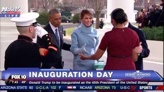 HISTORIC: The Trumps Arrive at White House on Inauguration Day and are Greeted by Obamas (FNN)