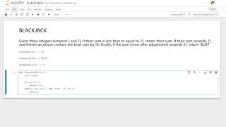 HOW TO MAKE BLACKJACK IN PYTHON! - Python Function Exercises #3