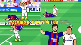 Video funny cartoon about the Clasico 2017 Barcelona 3-2 Real Madrid