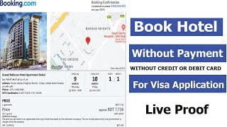 How to a Book Hotel without Payment for Visa Application | Booking Hotel  withou