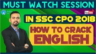 SSC CPO 2018  |  How To Crack English In SSC CPO 2018 By Saurabh Sir | Must Watch Session