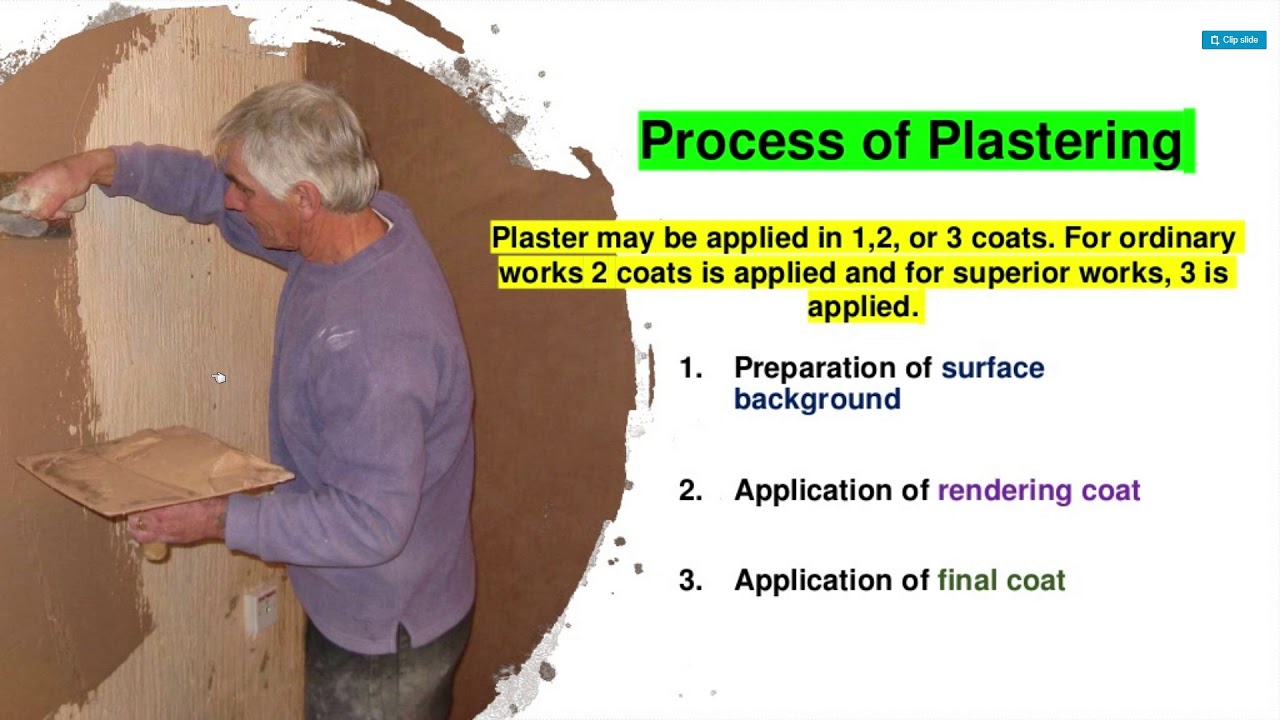 Procedure Of Plastering Youtube