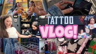 VLOG! getting my first tattoo, nashville day, and work shifts!🩷✨