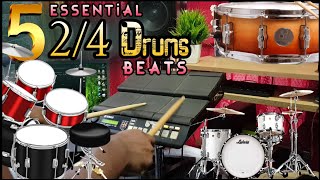 5 Essential 2/4 Drums | part 11 | yamaha dtx multi 12 | Dolphin Binesh | 2/4 Disco Dance Beats
