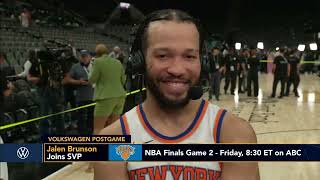 Jalen Brunson joins SVP to react to the Knicks’ Game 1 win over the Spurs 💪 | SC with SVP