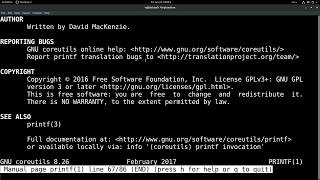 Bash: printf usage and example