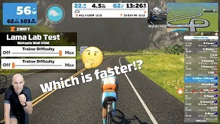 Zwift Trainer Difficulty: Faster Climbing on Zwift? // 350W Lama Lab Test