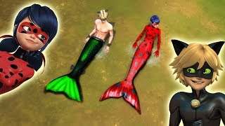 THE SIMS 4 Miraculous Ladybug and Cat Noir are MERMAIDS - 4
