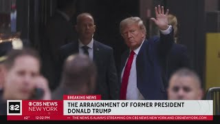 Former President Trump hours away from arraignment
