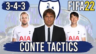 Recreate Antonio Conte's 3-4-3 Tottenham Tactics in FIFA 22 | Custom Tactics Explained