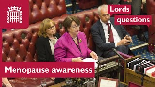 Menopause: members press government for more support for women | 18 October | House of Lords