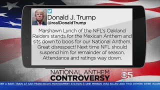 LYNCH DRAWS TRUMP'S IRE:  President Donald Trump calls for the NFL to suspend Raiders running back M