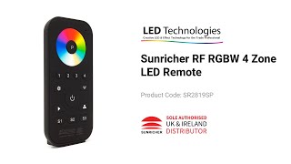 Sunricher RF RGBW Rechargeable (8 Zone) LED Remote