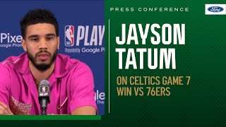 POSTGAME PRESS CONFERENCE: Jayson Tatum drops historic 51 points in Game 7 win over Sixers