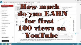 How Much do I earn for 100 views from Youtube monetized videos