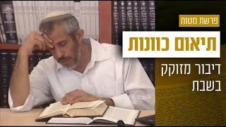 פרשת מטות  -  ''תיאום כוונות'' - דיבור מזוקק בשבת [תשע\