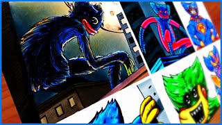 Drawing Huggy Wuggy Concept | Friday Night Funkin | Giant, Spider, Super, Hulk, Joker, Thanos