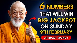 6 Lucky Numbers to WIN JACKPOT on SUNDAY 9th FEBRUARY 2025 | Buddhist Wisdom Unlocked