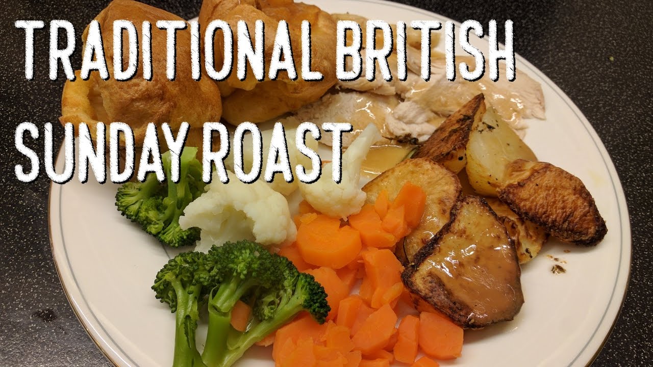 Traditional British Sunday Roast Chicken Dinner - YouTube