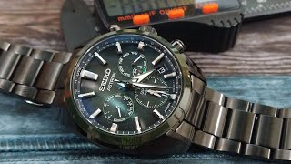 Seiko Astron SSH079 Green Nebula GPS Solar Dual Time Astron