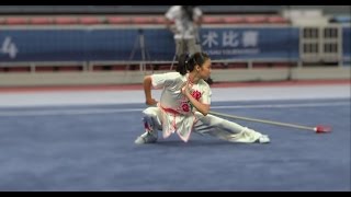 NANJING 2014 Wushu Tournament - Women Qiangshu - USA Emily Fan 范欣宇 9.42