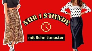 Satinrock nähen - Maxi Bias Skirt  Anleitung / für Anfänger