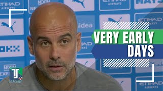 Pep Guardiola THINKS it's TOO EARLY to talk about an advantage over Liverpool