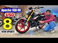 New Tvs Apache RTR 160 4V USD Fork 2025 Launch With 8 New Update Full Review