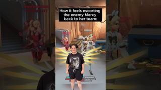 SCRAM leave her alone she doesn't wanna talk to you - Overwatch 2 #overwatch2 #ow2 #mercy #gaming