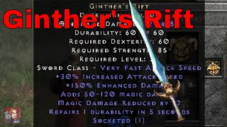 D2R Unique Items - Ginther's Rift (Dimensional Blade)