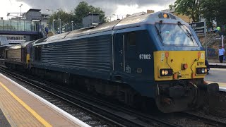 DBC Class 67002 And 67021 Crawls Past Denmark Hill 30/07/18