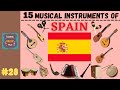 15 MUSICAL INSTRUMENTS OF SPAIN | LESSON #28|  MUSICAL INSTRUMENTS | LEARNING MUSIC HUB