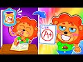 Lion Family | School Exam Easy! Funny Stories for Kids About Magic Tricks | Cartoon for Kids