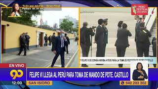 🔴 Rey Felipe VI llega a Perú para la toma de mando de Pedro Castillo