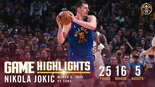 Nikola Jokić Full Game Highlights vs. Suns 🎥
