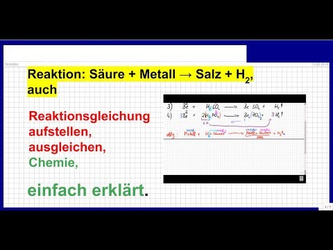 Reaktion: Säuren Mit Metallen, Reaktionsgleichung Aufstellen ...