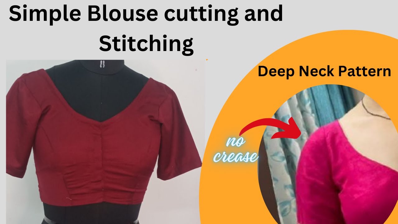 Simple Blouse Cutting And Stitching Easy Tutorial Blouse Design