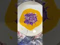 #shorts Yellow/Purple Floating Bloom | Acrylic Paint Pouring | Fluid Painting Art | Abstract