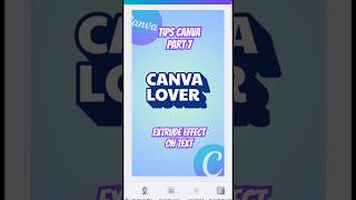 Canva Tips Part7 : Extrude Effect on Text. #music #tutorial #viralvideo #design #canva #trending