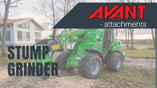 Avant attachments: Stump grinder