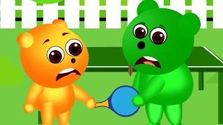 Mega Gummy Bear playing tennis Finger Family Song Collection Nursery Rhymes For Kids