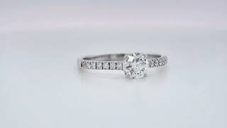 0.51 Carat pavé diamond engagement ring