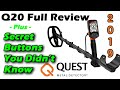 Quest Q20 Metal Detecting Review Full 2019 - Secret Buttons at the End!