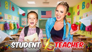 TEACHER 📚🍎 VS STUDENT ✏️🏫 BACK TO SCHOOL SHOPPING CHALLENGE @agset211 #school #shopping #trend #fun