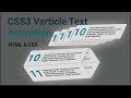 Create 3D CSS Vertical Text Animation using html & css || CSS text Animation