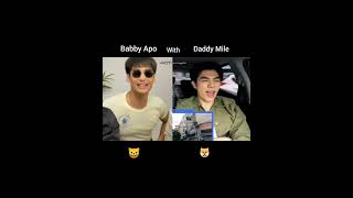 Daddy mile vs  Baby apo😂#mileapo #aponnattawin #milephapkpum #bledit #kinnporsche