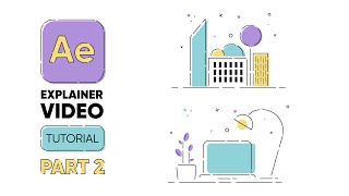 How to create a transition between scenes / typical explainer video (After Effects tutorial)