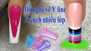 Đồ Nghề Vẽ V Line - French Nhiều Lớp - Cho Móng Tay Dài